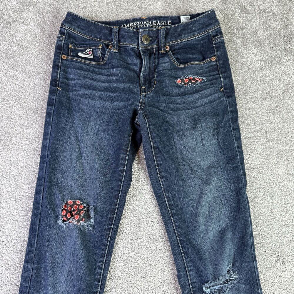 American Eagle Jeans Women’s Size 2 Blue Super Skinny Straight Cut